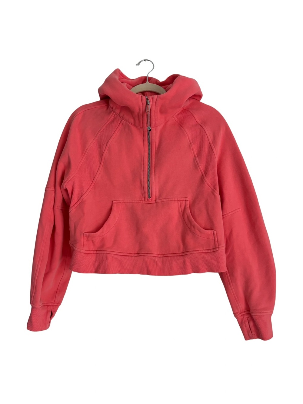 lululemon athletica Cropped Half-Zip Hoodie - Coral